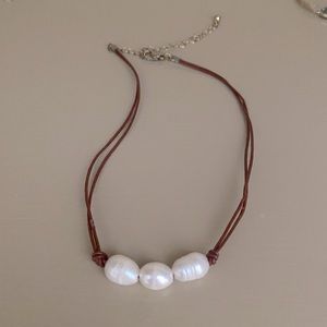 Beaded maroon choker